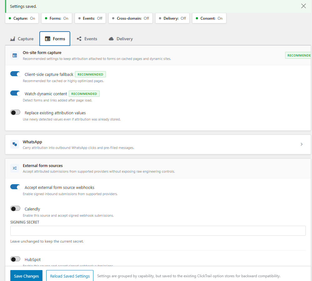 Detalhe de atribuicao de pedido WooCommerce na visao admin do ClickTrail
